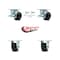 Service Caster 3.25 Inch Phenolic Caster Set with 2 Brakes/Swivel Lock 2 Rigid SCC-30CS3420-PHB-SLB-BSL-2-R-2 - alternate 7